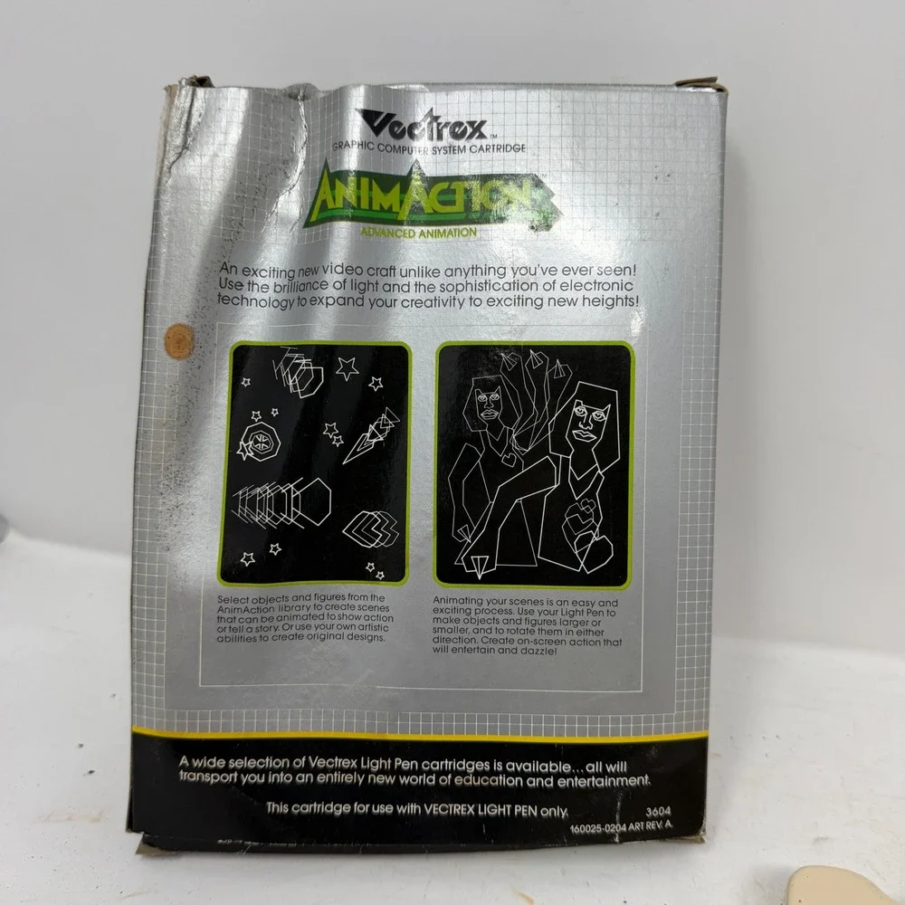 Vintage Vectrex AnimAction 1983 Game Cartridge Box Manual
